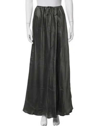 Pre-owned Dissh Silk Long Skirt In Grey
