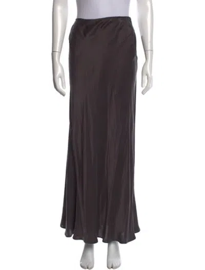 Pre-owned Dissh Silk Long Skirt In Grey