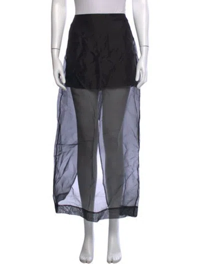 Pre-owned Dissh Silk Long Skirt W/ Tags In Blue
