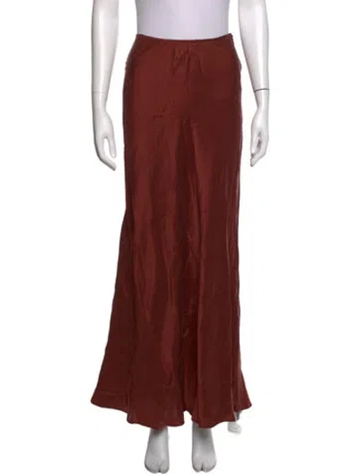 Pre-owned Dissh Silk Long Skirt W/ Tags In Brown