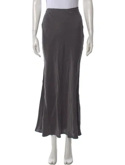 Pre-owned Dissh Silk Long Skirt W/ Tags In Gray