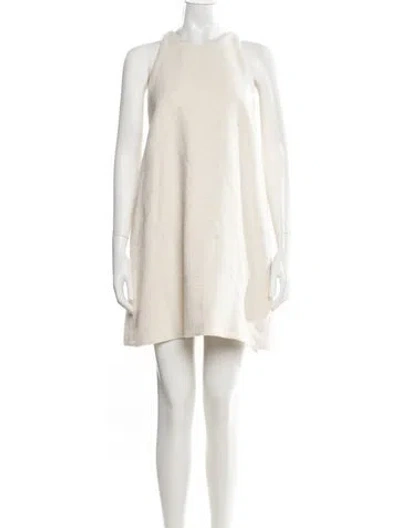 Pre-owned Dissh Silk Mini Dress W/ Tags In Neutral