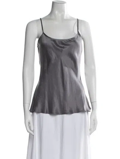 Pre-owned Dissh Silk Scoop Neck Top In Black