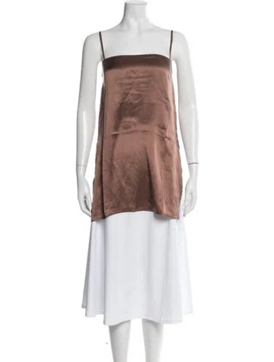 Pre-owned Dissh Silk Square Neckline Top In Pink