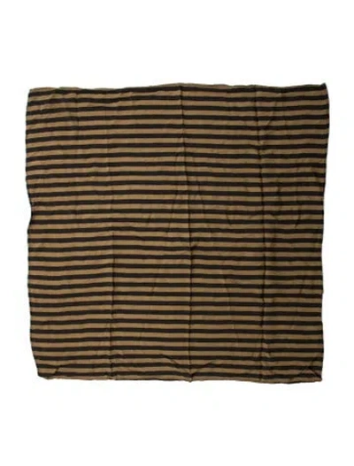 Pre-owned Dissh Silk Striped Scarf In Neutral