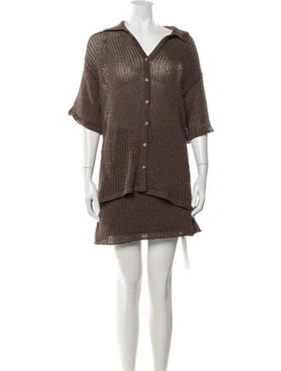 Pre-owned Dissh Skirt Set In Brown