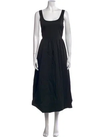 Pre-owned Dissh Square Neckline Long Dress In Black