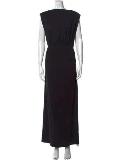 Pre-owned Dissh Square Neckline Long Dress In Black