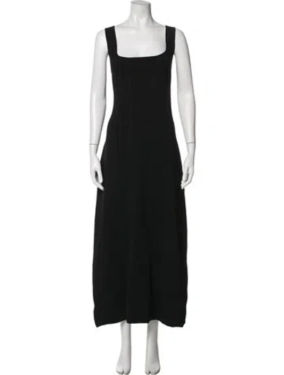 Pre-owned Dissh Square Neckline Long Dress In Black