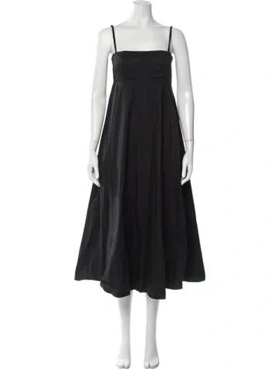 Pre-owned Dissh Square Neckline Long Dress In Black