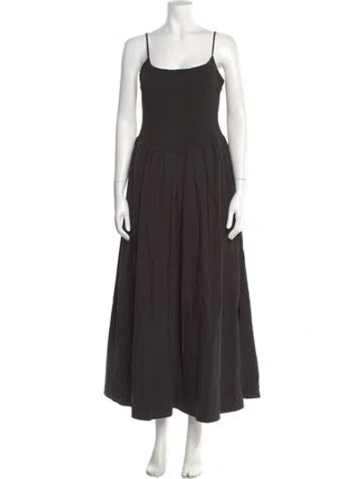 Pre-owned Dissh Square Neckline Long Dress In Gray