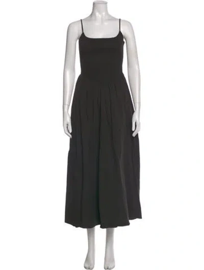 Pre-owned Dissh Square Neckline Long Dress In Gray