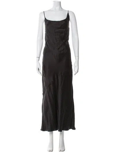 Pre-owned Dissh Square Neckline Long Dress In Gray