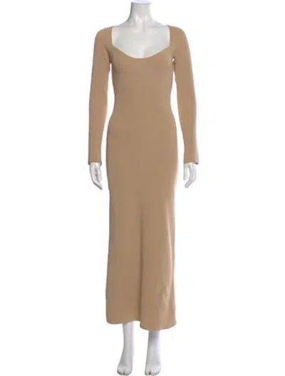 Pre-owned Dissh Square Neckline Long Dress In Neutral