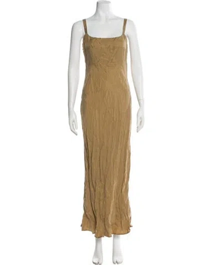 Pre-owned Dissh Square Neckline Long Dress In Neutral