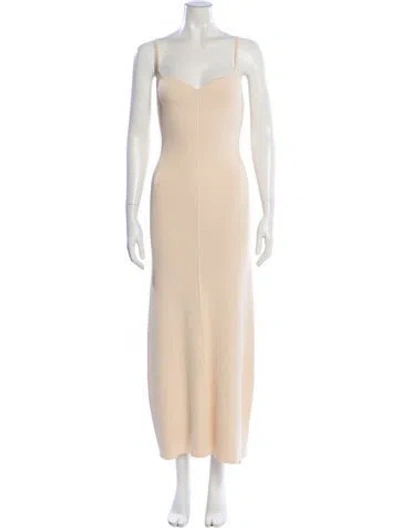 Pre-owned Dissh Square Neckline Long Dress In Neutral