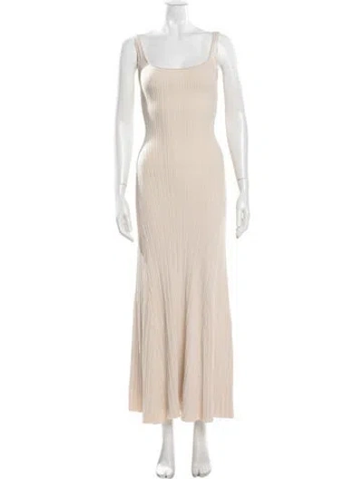Pre-owned Dissh Square Neckline Long Dress In Neutral