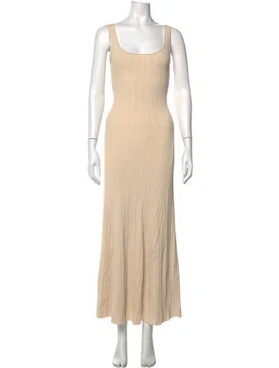 Pre-owned Dissh Square Neckline Long Dress In Neutrals