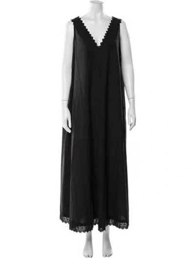 Pre-owned Dissh Square Neckline Long Dress W/ Tags In Black