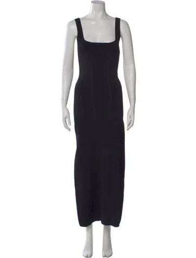 Pre-owned Dissh Square Neckline Long Dress W/ Tags In Black
