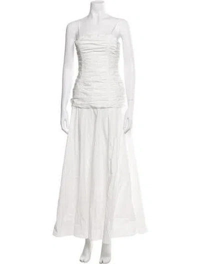 Pre-owned Dissh Square Neckline Long Dress W/ Tags In White