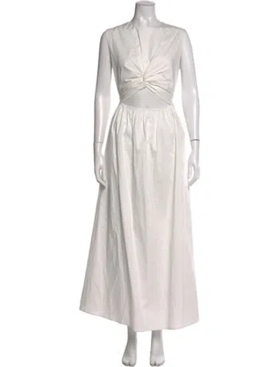 Pre-owned Dissh Square Neckline Long Dress W/ Tags In White