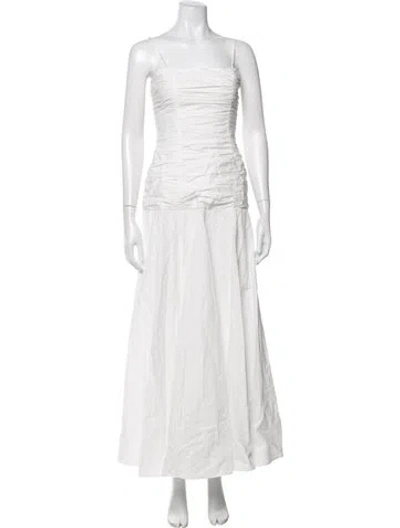 Pre-owned Dissh Square Neckline Long Dress W/ Tags In White