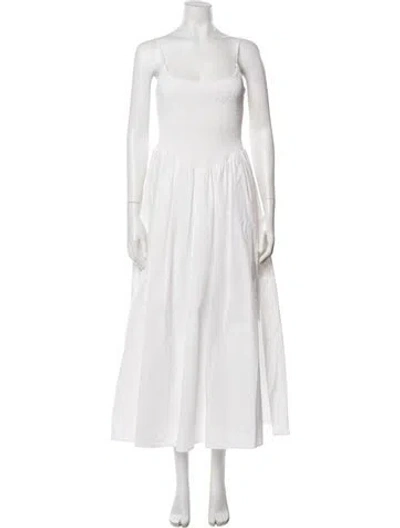 Pre-owned Dissh Square Neckline Long Dress In White