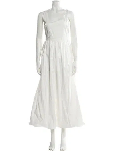 Pre-owned Dissh Square Neckline Long Dress In White