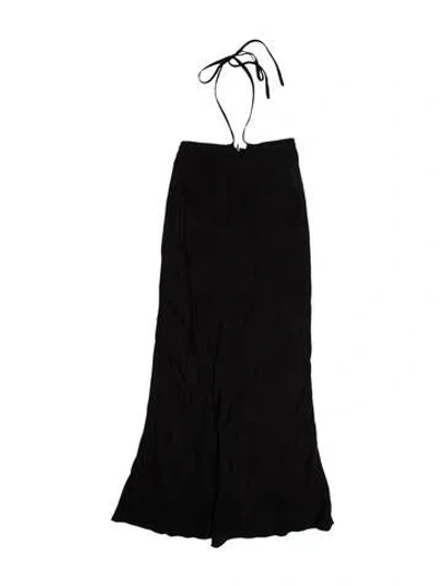 Pre-owned Dissh Square Neckline Midi Length Dress In Black