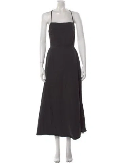Pre-owned Dissh Square Neckline Midi Length Dress In Gray