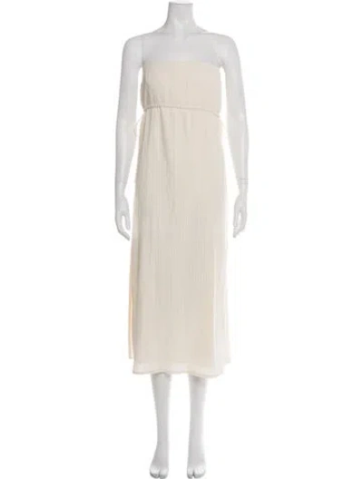 Pre-owned Dissh Square Neckline Midi Length Dress W/ Tags In Neutrals