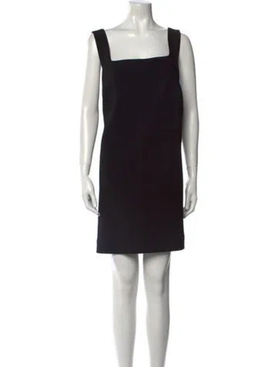 Pre-owned Dissh Square Neckline Mini Dress In Black