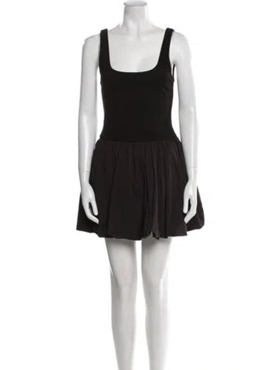 Pre-owned Dissh Square Neckline Mini Dress In Black