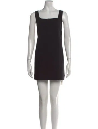 Pre-owned Dissh Square Neckline Mini Dress In Black