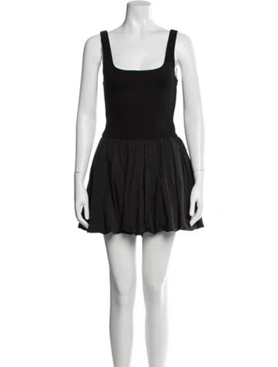 Pre-owned Dissh Square Neckline Mini Dress In Black