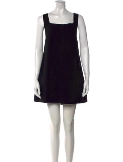 Pre-owned Dissh Square Neckline Mini Dress In Black