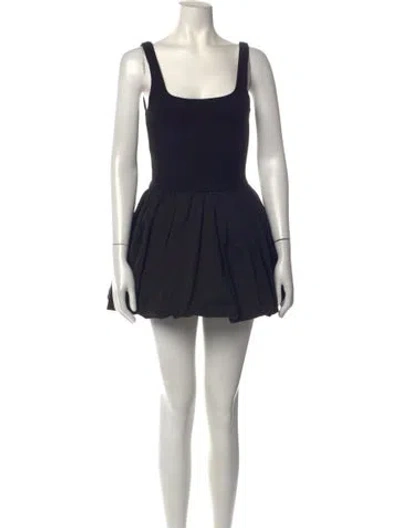 Pre-owned Dissh Square Neckline Mini Dress In Black