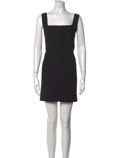 Pre-owned Dissh Square Neckline Mini Dress In Black