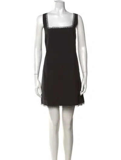 Pre-owned Dissh Square Neckline Mini Dress W/ Tags In Black