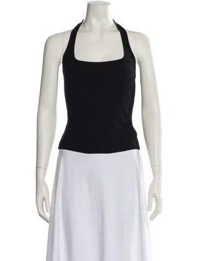 Pre-owned Dissh Square Neckline Sleeveless Top In Black