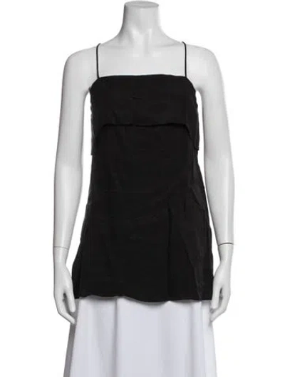 Pre-owned Dissh Square Neckline Sleeveless Top In Black