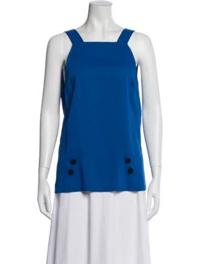 Pre-owned Dissh Square Neckline Sleeveless Top In Blue