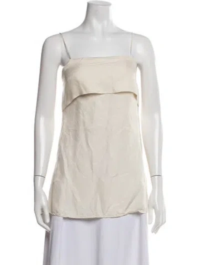 Pre-owned Dissh Square Neckline Sleeveless Top In Neutrals