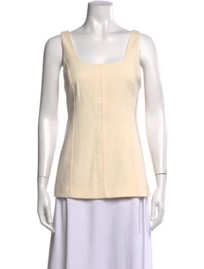 Pre-owned Dissh Square Neckline Sleeveless Top In Neutrals
