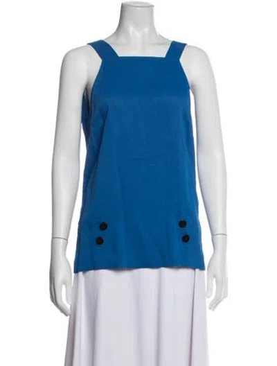 Pre-owned Dissh Square Neckline Sleeveless Top W/ Tags In Blue