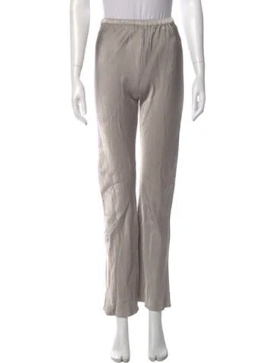 Pre-owned Dissh Straight Leg Pants In Metallic/silver