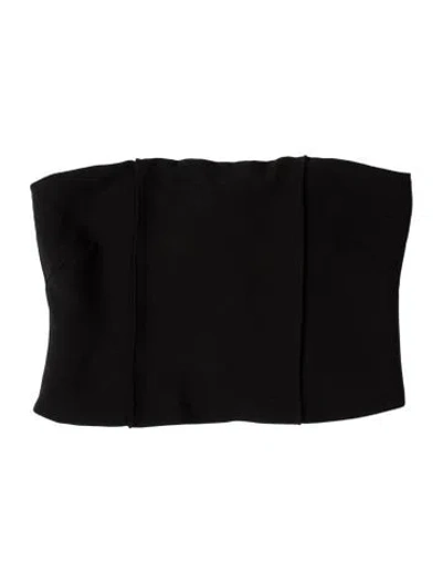 Pre-owned Dissh Strapless Crop Top In Black