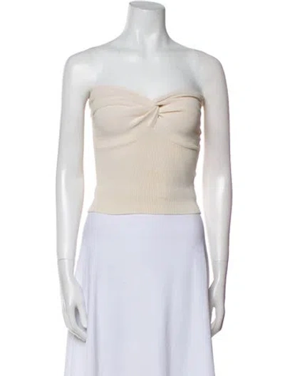 Pre-owned Dissh Strapless Crop Top In Neutral