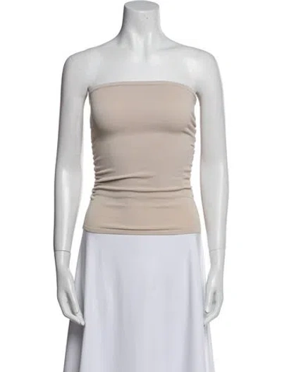 Pre-owned Dissh Strapless Crop Top In Neutral